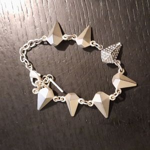 Jewelmint Silver Swan Spike Bracelet
